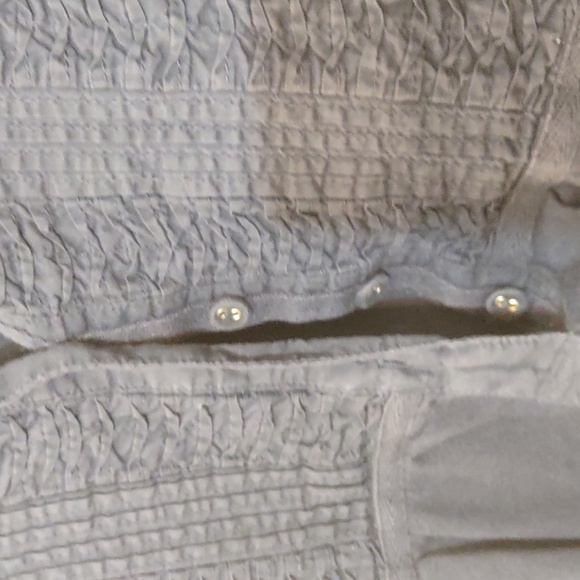 USED CHARTER CLUB 3/4 SLEEVE SHIRT NAVY BLUE SIZE L - Picture 3 of 11